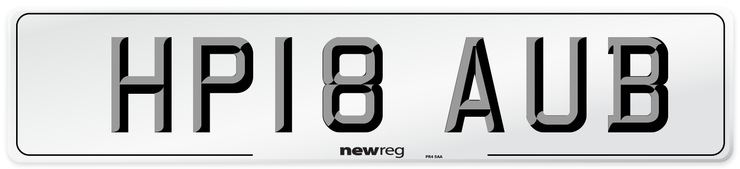 HP18 AUB Number Plate from New Reg